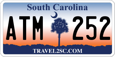 SC license plate ATM252
