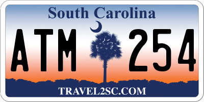 SC license plate ATM254