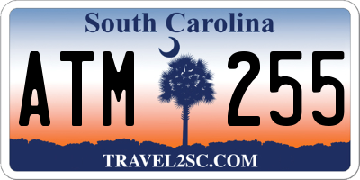 SC license plate ATM255