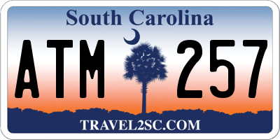 SC license plate ATM257
