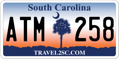 SC license plate ATM258