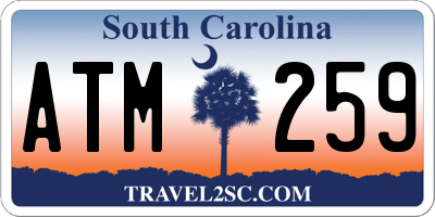 SC license plate ATM259