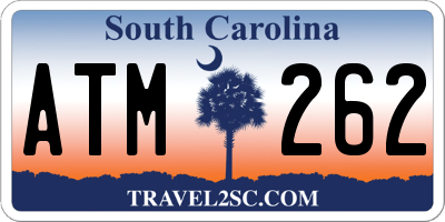 SC license plate ATM262