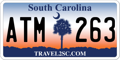 SC license plate ATM263