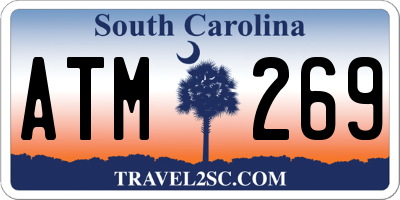 SC license plate ATM269