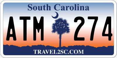 SC license plate ATM274