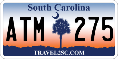 SC license plate ATM275