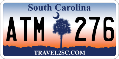 SC license plate ATM276