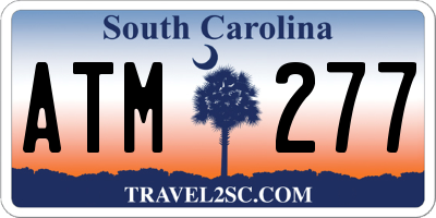 SC license plate ATM277