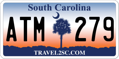 SC license plate ATM279