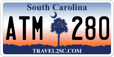 SC license plate ATM280