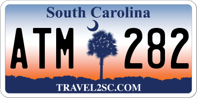 SC license plate ATM282