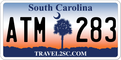 SC license plate ATM283