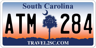 SC license plate ATM284