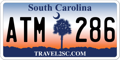 SC license plate ATM286