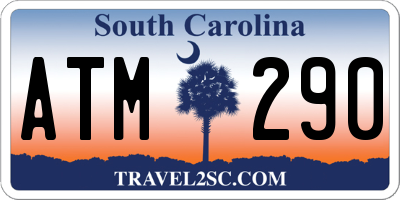 SC license plate ATM290