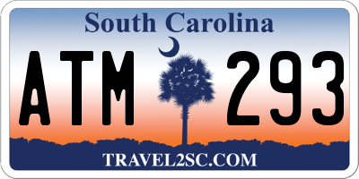 SC license plate ATM293