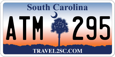 SC license plate ATM295
