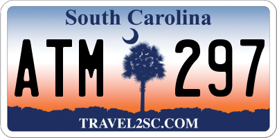 SC license plate ATM297