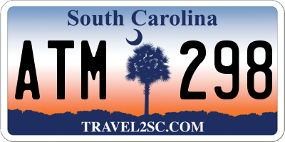 SC license plate ATM298