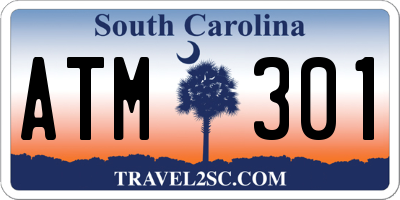 SC license plate ATM301