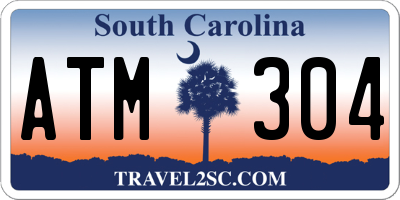 SC license plate ATM304