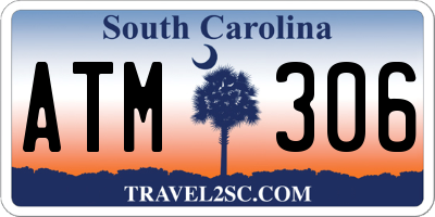 SC license plate ATM306