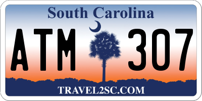 SC license plate ATM307