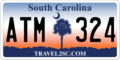 SC license plate ATM324