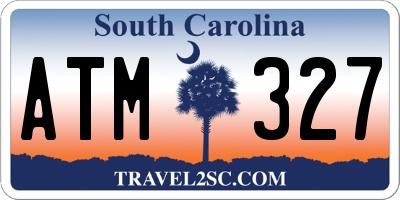 SC license plate ATM327