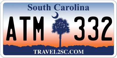 SC license plate ATM332