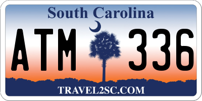 SC license plate ATM336
