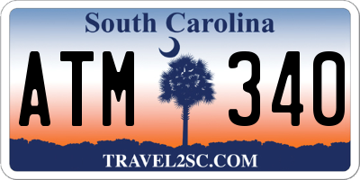 SC license plate ATM340