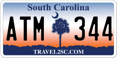 SC license plate ATM344