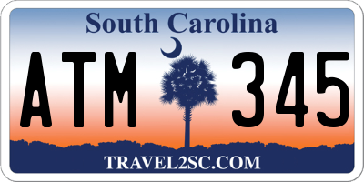 SC license plate ATM345
