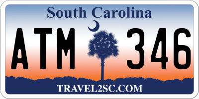 SC license plate ATM346