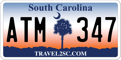 SC license plate ATM347