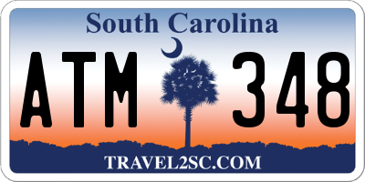 SC license plate ATM348