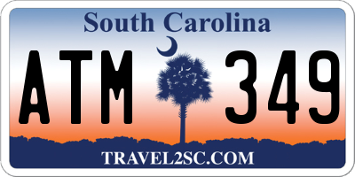 SC license plate ATM349