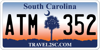 SC license plate ATM352