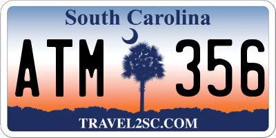 SC license plate ATM356