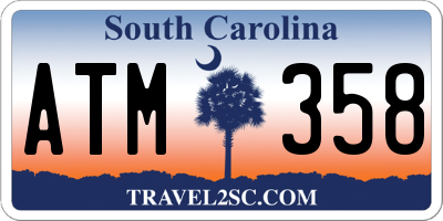 SC license plate ATM358