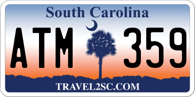 SC license plate ATM359