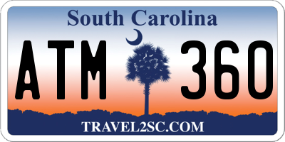 SC license plate ATM360