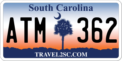 SC license plate ATM362