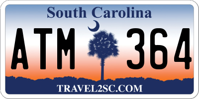SC license plate ATM364