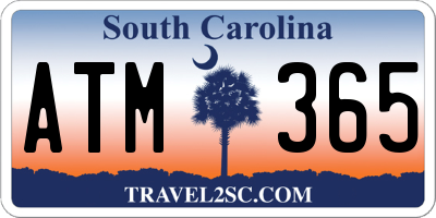 SC license plate ATM365