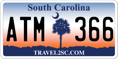 SC license plate ATM366
