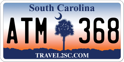 SC license plate ATM368