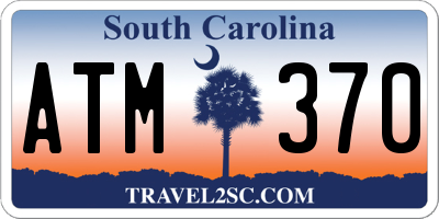 SC license plate ATM370